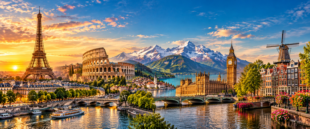 International Tours europe’s golden hour landmark panorama