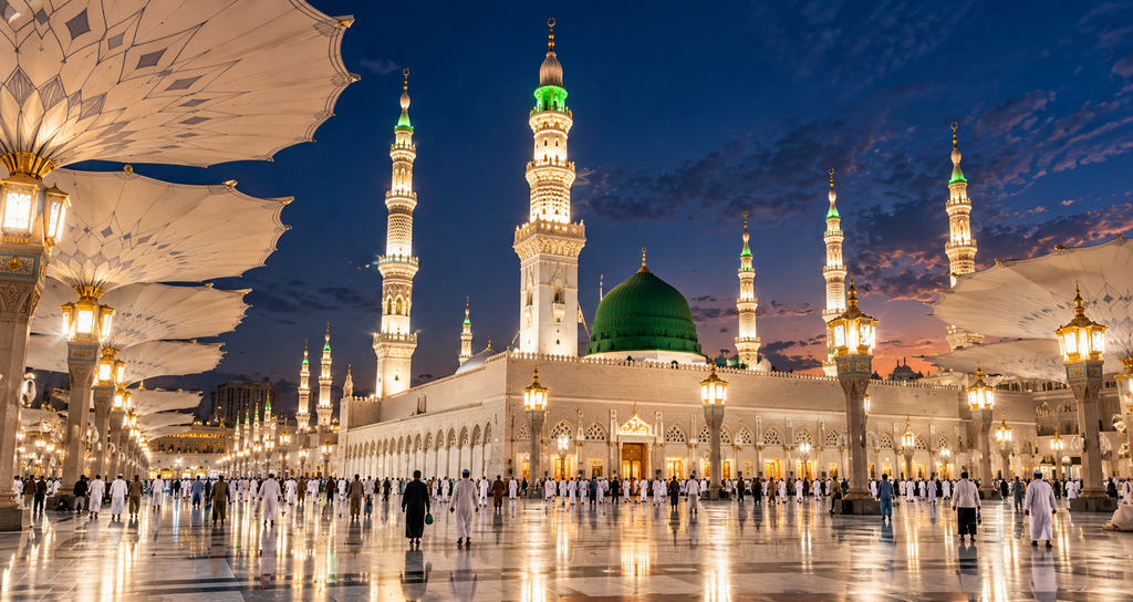 twilight grandeur at the prophet’s mosque 2